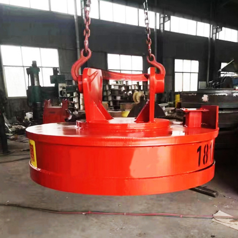 Fabricante de fuente de suspensión electromagnética redonda acero y hierro mandril de servicio pesado, succión magnética duradera y estable