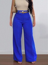 J 38824 Women's High Waist Wide Leg Pants Ůʿ�������ȿ�