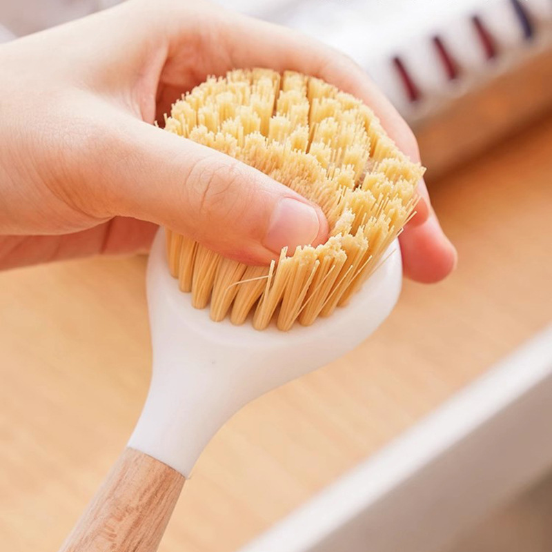 木製鍋ブラシ、コンロ除染クリーニングブラシ、吊り下げ式食器洗いブラシ、食器洗い鍋ブラシ、キッチン木製ハンドル除染ブラシ|undefined
