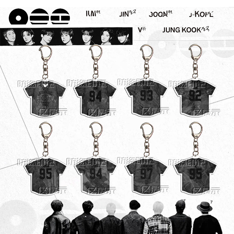 Bts Japan Concert Baseball Uniform Series Keychain Acrylic Pendant Merchandise Jk V