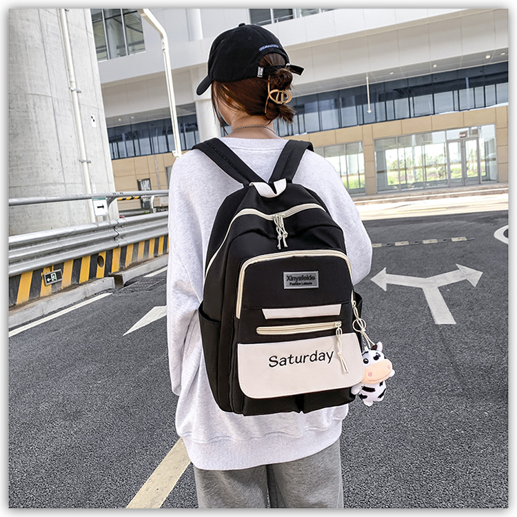 Schoolbag Female Korean High School Student Multi-layer Large-capacity Backpack Grade Five, Grade Six Junior High School Student Versatile Ins Backpack display picture 29