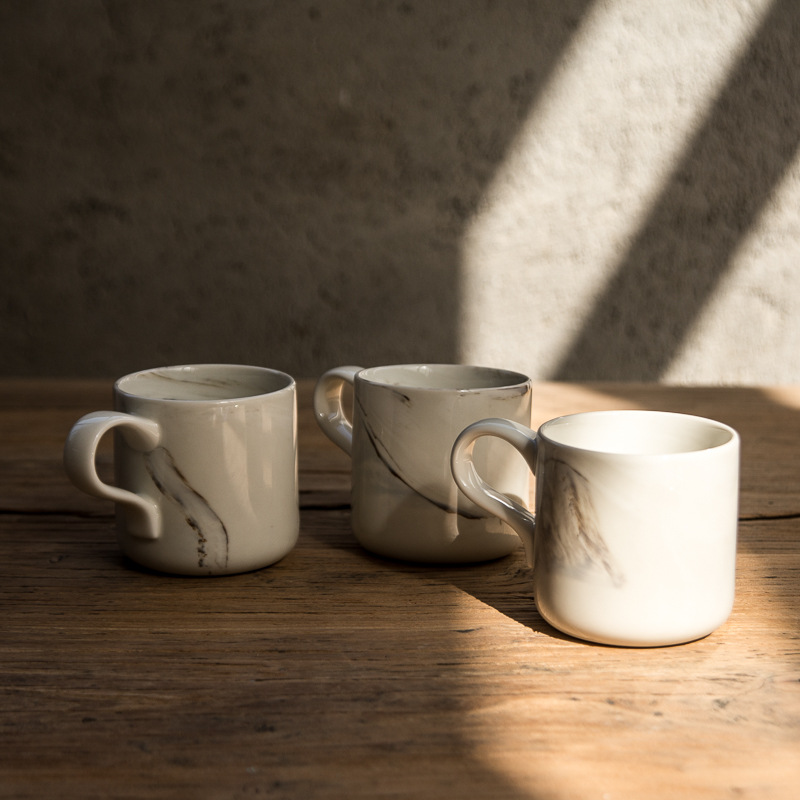 LZ Taza de cerámica taza de agua taza de café marbling Deep pit Intercontinental Hotel mismo estilo menos 380Ml