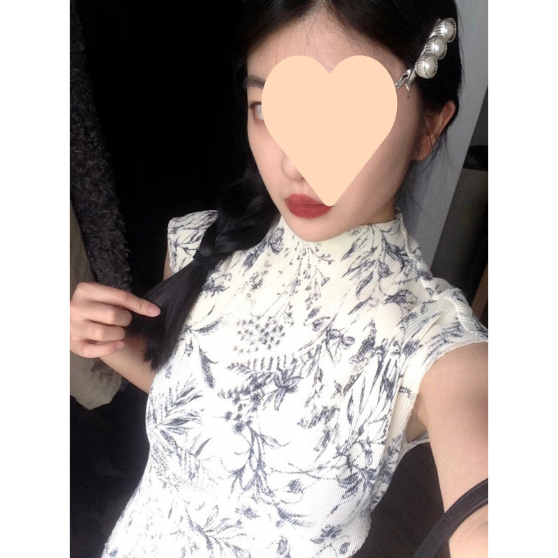 新中国式清冷系レトロな花のスカートが不規則に改良されました。|undefined