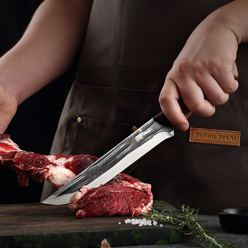 Yangjiang forged boning knife, beef and sheep carving knife, meat stall cutting knife, rosewood sharp multi-functional butcher knife