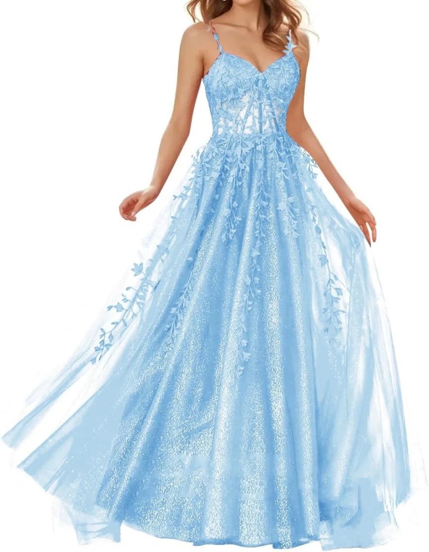 2026 nuevo vestido de tulle brillante transfronterizo vestido largo vestido de cuello en V vestido sexy