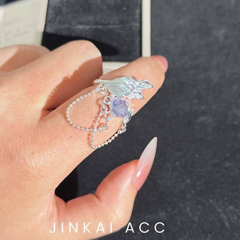 Exquisite Fish Tail Index Finger Ring For Women Unique Design_voghion.com