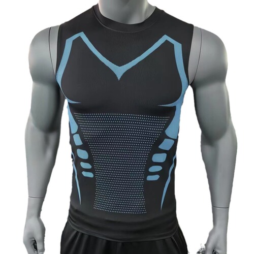 Men's Sports Fitness Running Quick Dry Backless Marathon Compression Top Elastic Basketball Sports Sleeveless Base Training