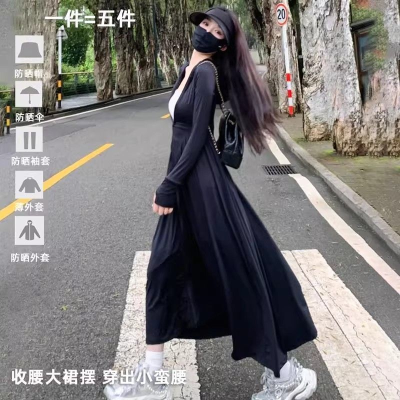 Upf50+ Ice Silk Sun Protection Clothing for Women, Slim-Fitting Long Dress, Breathable 2026 Summer Hot-Selling Anti-Uv Jacket