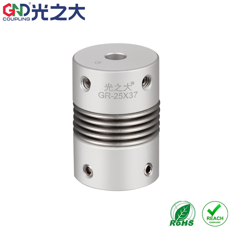 光之大传动波纹管顶丝联轴器伺服步进编码器梅花连轴器GR-22.5X34