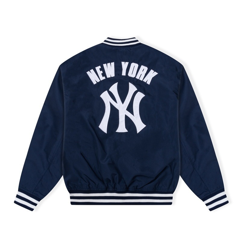 高版本MLB复古通勤风男女情侣秋款拉链刺绣大logo百搭棒球服夹克|undefined