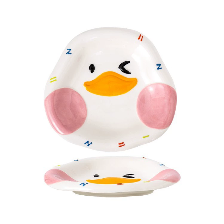 Cute ceramic tableware, spoon, cartoon creative set, high-quality style