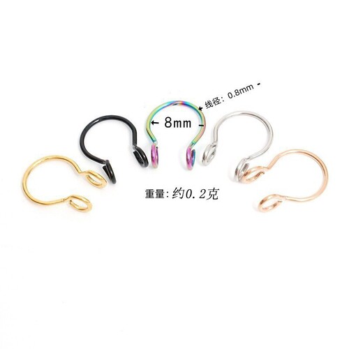 Amazon cross-border jewelry European and American stainless steel nose ring nose jewelry body piercing nose stud earring set manufacturer wholesale
