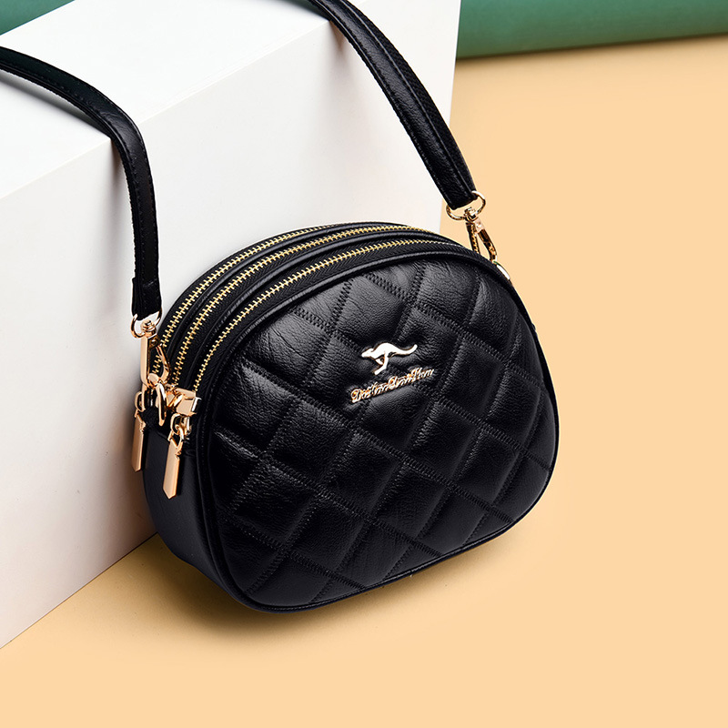 Small Diamond Pattern Shoulder Bag For Women Three Layer Design_voghion.com