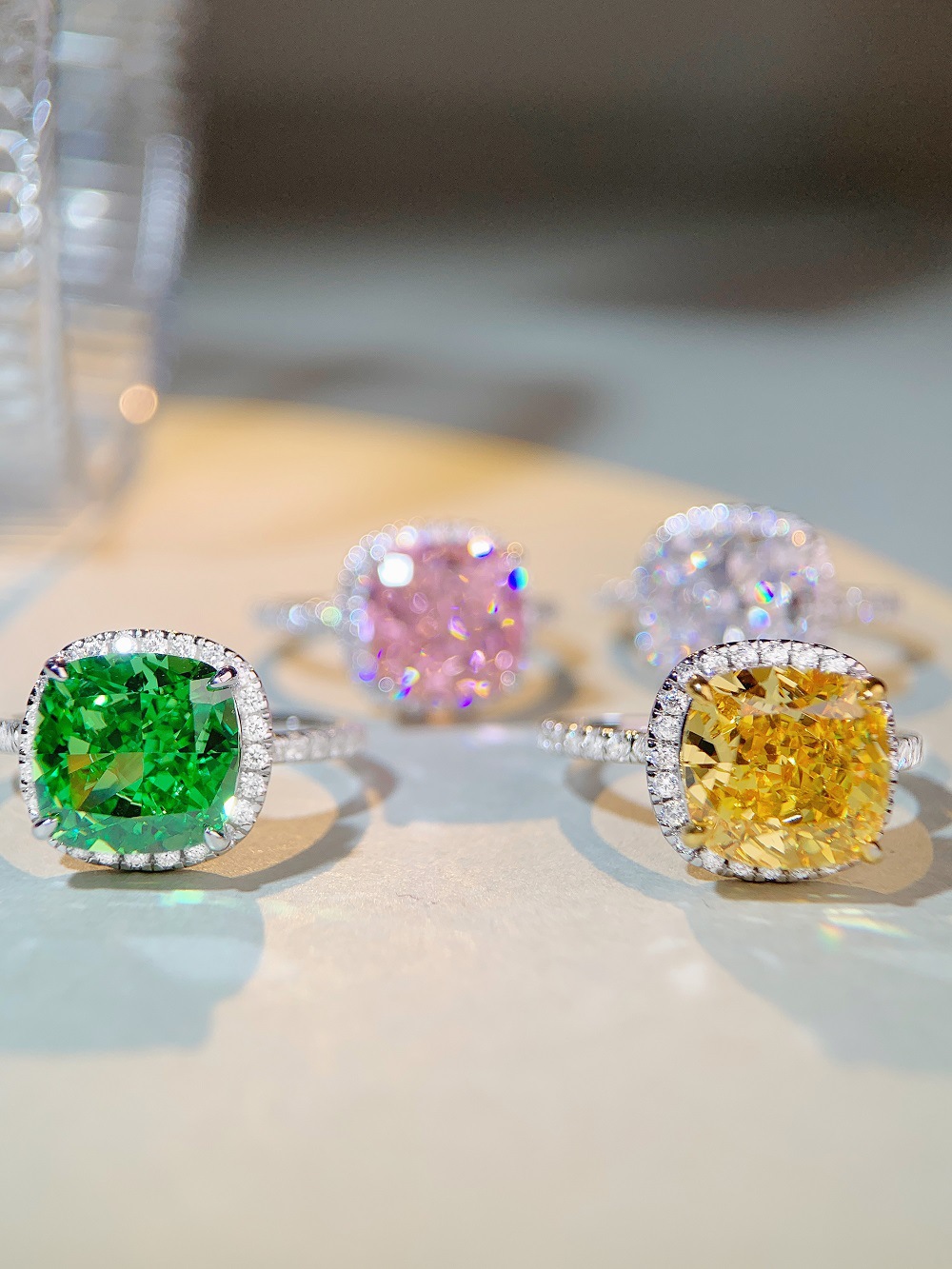 Fashion Square Sterling Silver Plating Zircon Rings 1 Piece