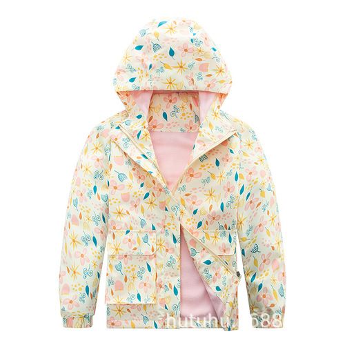 Mudhuhu children's clothing, boys' workwear, windbreaker, girls' windproof and waterproof jacket, children's jacket, velvet camouflage jacket