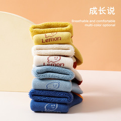 Thickened Pile Warm Baby Socks Autumn/Winter New Cartoon Children Socks Korean Style Newborn Baby Socks for Boys and Girls