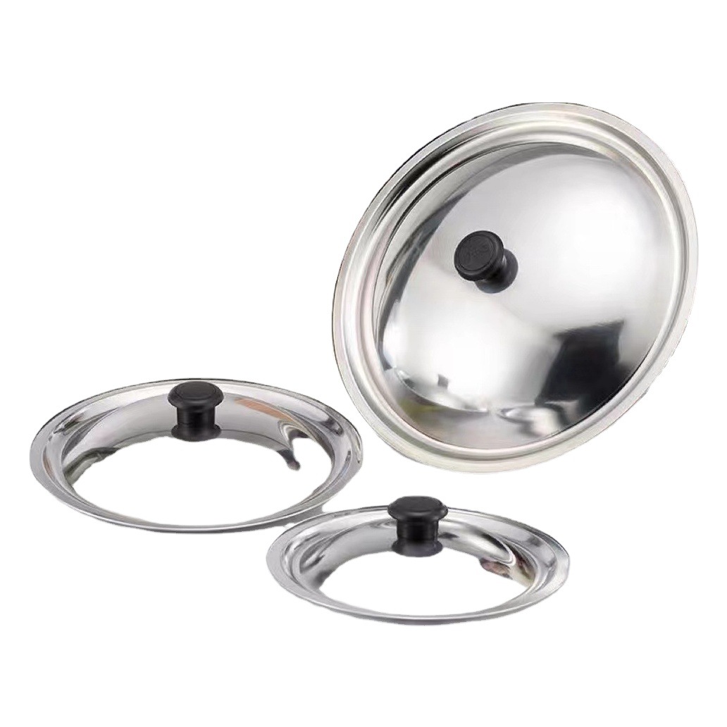 Factory Direct sales 18-32cm stainless steel pot cover tripod cover Weizhong cover iron lid barrel cover round cover universal cover wholesale