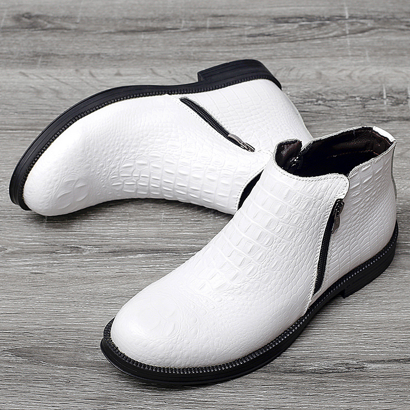 45 야드 남성 캐주얼 마틴 부츠 낮은 짧은 부츠 가죽 신발 가을 복고풍 영국 툴링 남성 부츠 머리카락의 세대 조수