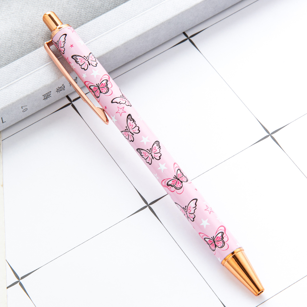 Nuevo Día de San Valentín empuje pluma linda chica corazón estudiante de Metal bolígrafo amor multi-color de transferencia de calor pintura película pluma