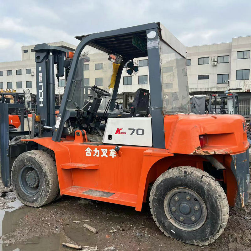 二手合力7吨叉车四轮座驾式搬运车集装箱专用堆高车液压装卸叉车