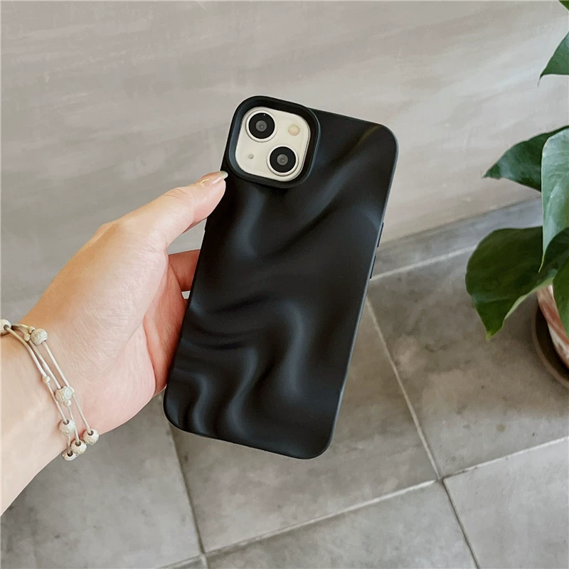 Apple, compatible iPhone17 Pro, phone case, iPhone 16, protective case, high-quality style, wave pattern, iphone