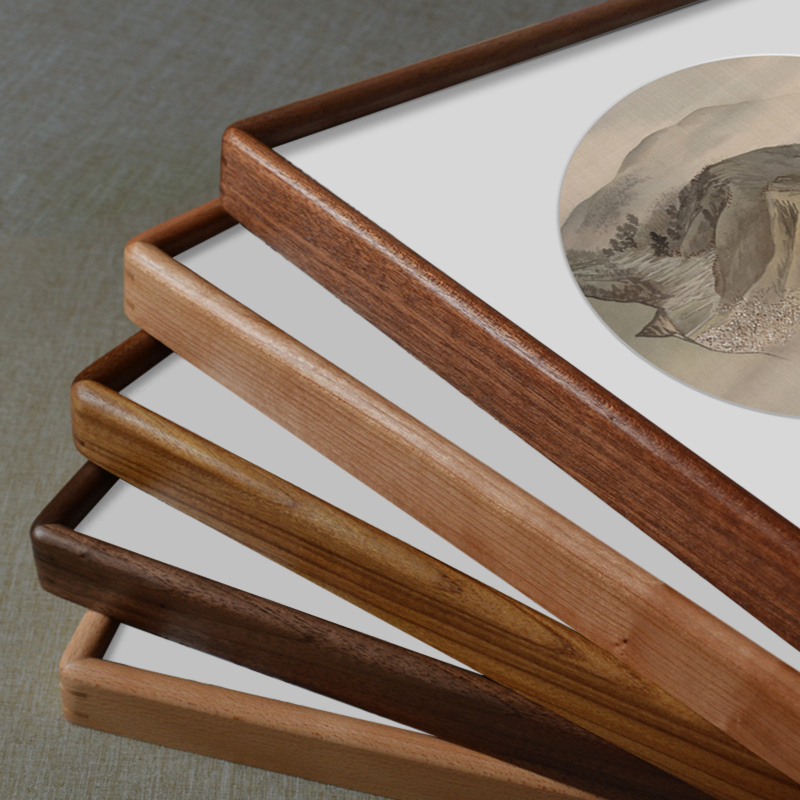Black walnut wood mortise and tenon picture frame decoration, handmade solid wood framed picture frame, empty frame with rounded corners, tabletop ornament Black walnut wood mortise and tenon picture frame decoration, handmade solid wood framed picture frame, empty frame with rounded corners, tabletop ornament