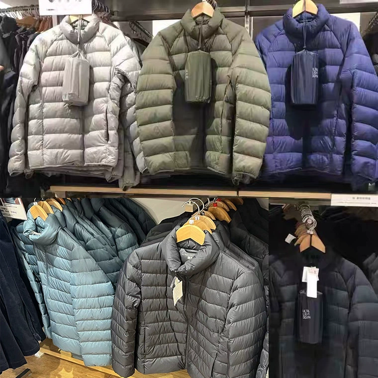 Японская легкая пуховая куртка UJIA с хлопковой подкладкой, мужская Белая бархатная подкладка 90 с воротником-стойкой, 2022 новое зимнее пальто больших размеров для мальчиков