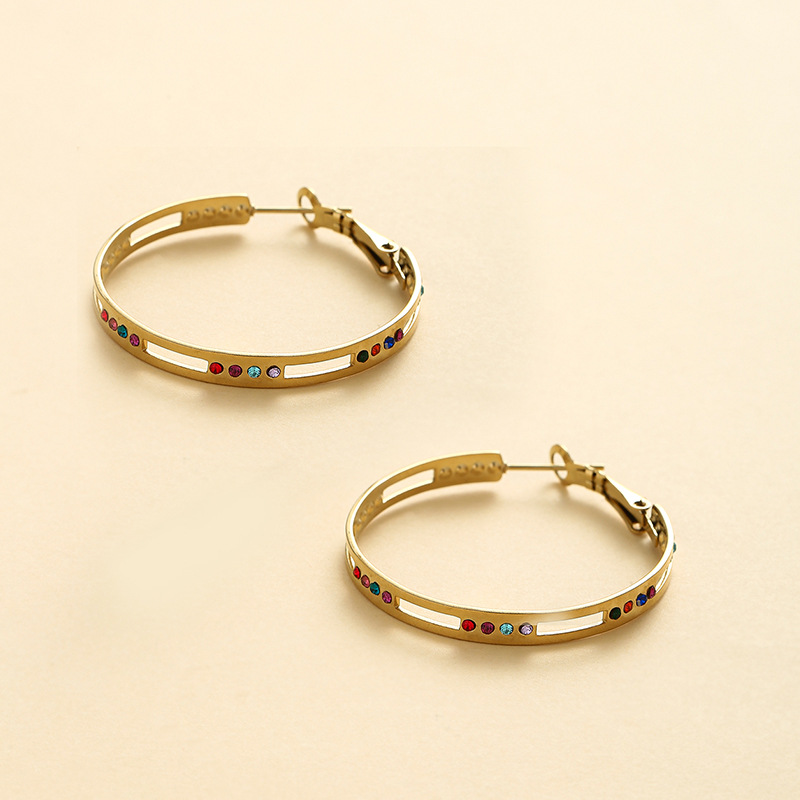 All Seasons Season 1 Pair Elegant Round Plating 304 Stainless Steel Earrings