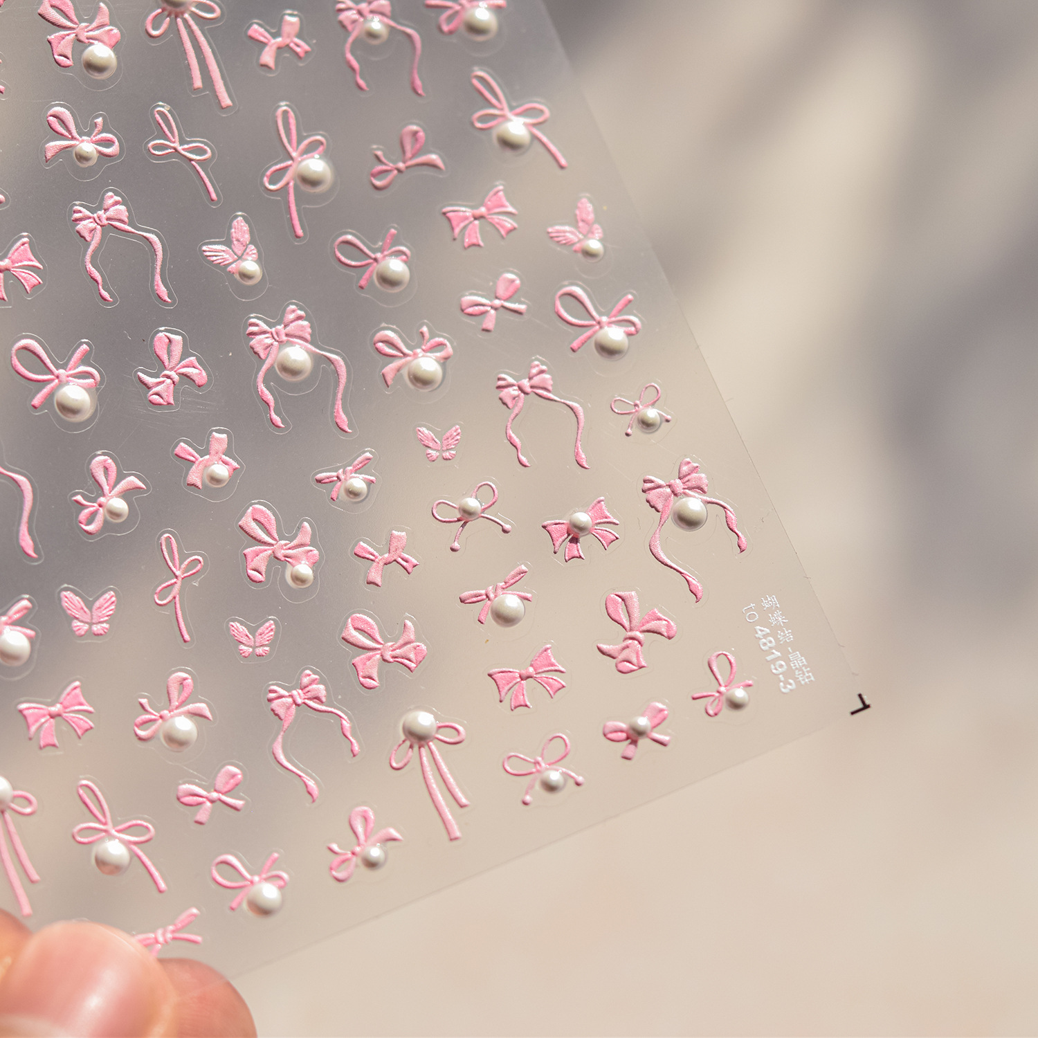 10g Weight Nail Decals  Classification of Nail Art Accessories Nail Patches Nail Supplies PET Material Cartoon, Bow Knot Pattern Sweet, Simple Style Style Sweet Simple Style Cartoon Bow Knot PET Nail Patches 14