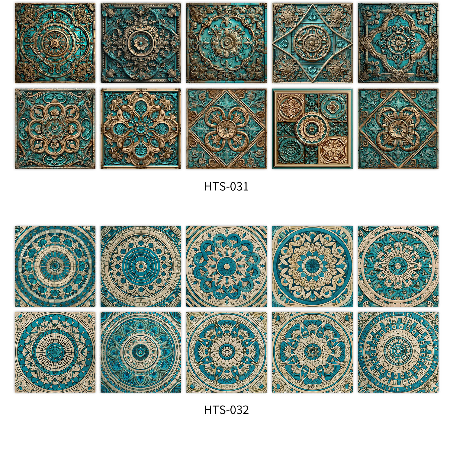 10 Pieces European Style Self-Adhesive Crystal Thickened Tile Stickers Waterproof Oil-Proof Kitchen Wall Decoration_voghion.com