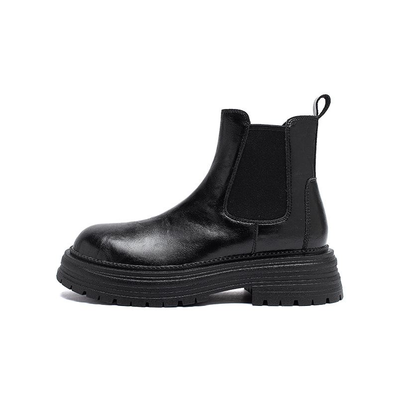 Botas de terciopelo de chelsea 2026 nuevas botas de invierno Martin botas de tubo de cigarrillo inglesas retro