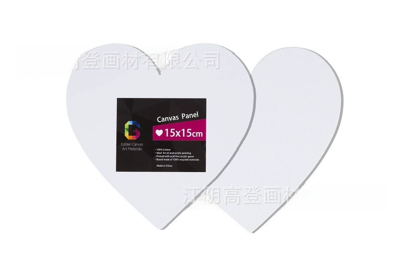 Cotton small acrylic heart shaped, drawing board, 10cm
