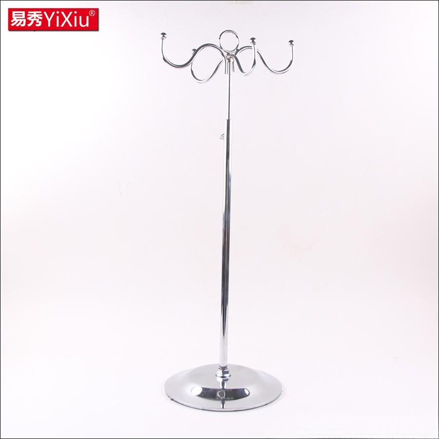 易秀厂家批发 新款金属展示包包手袋架 四肩包钩 落地式