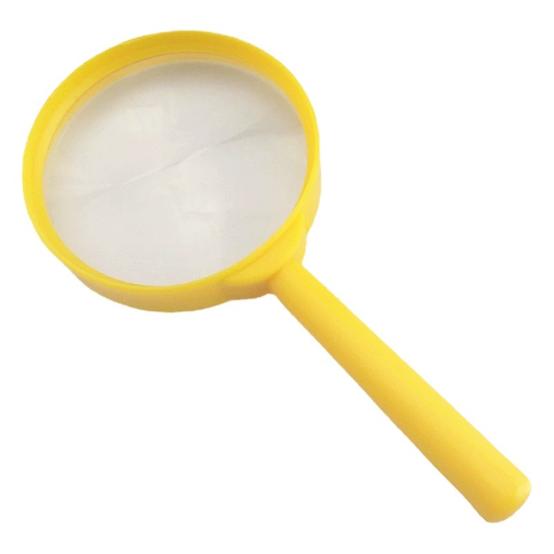 3x60 Портативная пластиковая лупа с прямой ручкой Цветная детская ручная Лупа Рекламная Подарочная лупа для чтения