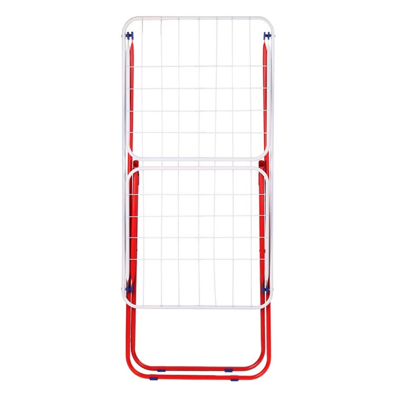 Simple piso percha balcón del hogar plegable tendedero ala rojo y blanco tendedero peluquería toallero