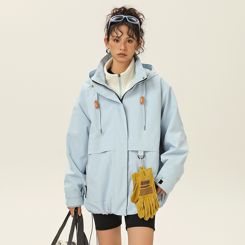 Rose Story Mismo estilo chaqueta mujer otoño nuevo traje de montañismo suelto tres en uno chaqueta chaqueta mujer