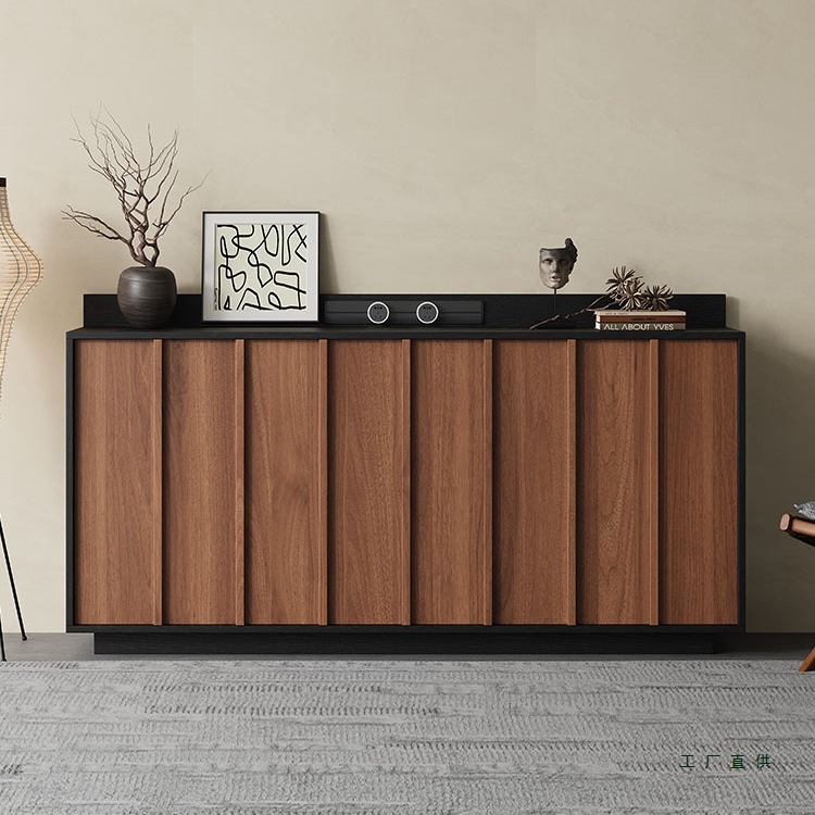 Medieval Style Sideboard, Wall-Mounted Tea Cabinet, Low Cabinet, Italian Minimalist Solid Wood Storage Cabinet, Retro Cupboard, Storage Table