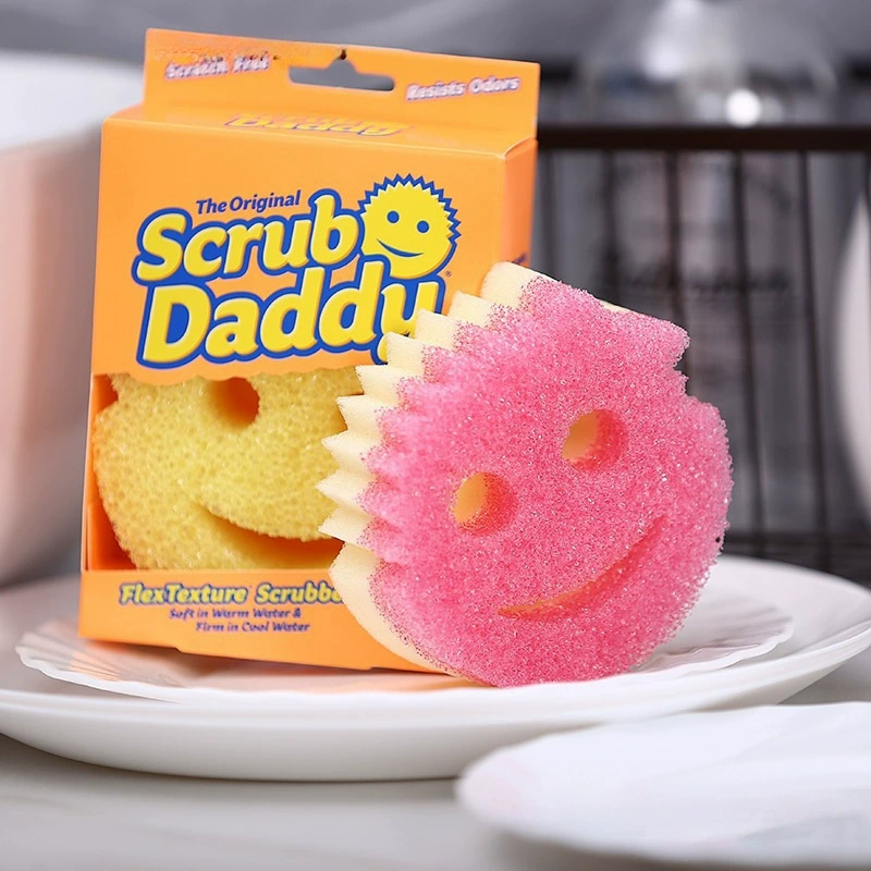 Американская щетка ScrubDaddy улыбка Mommy двусторонняя магическая чистка, сильное трение, обеззараживающий губка для мытья посуды и миски импортная щетка