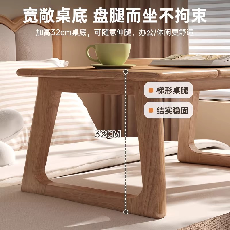 Ventana flotante pequeña mesa casera de madera sólida kang mesa de comida rural kang mesa de té tatami japonesa mesa de estudio en la cama