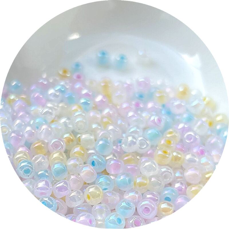 Super quality 2 3 4mm cream cloud magic color rice beads handmade diy beaded necklace bracelet jewelry accessories material