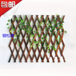 Outdoor Anti-Corrosion Wood Fence Telescopic Solid Wood Fence Climbing Frame Garden Fence Guardrail Wall Decoration Grid