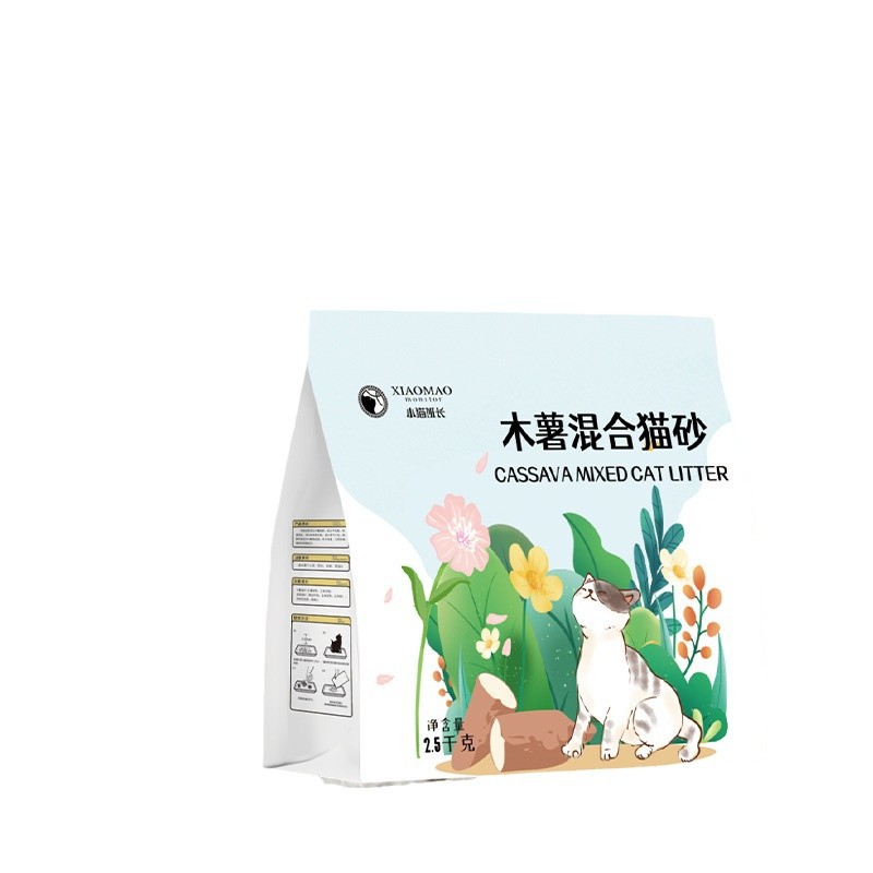 Gato, jefe de equipo, arena para gatos de yuca, arena para gatos de yuca pura, sabor original desodorante, poco pegajoso, bajo polvo, comercio exterior transfronterizo spot