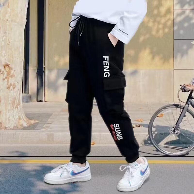 Boys' Ice Silk Pants Summer 2025 New Big Kidsren's Clothing Summer Quick-Drying Anti-Mosquito Pants Summer Pants Thin Section for Boys