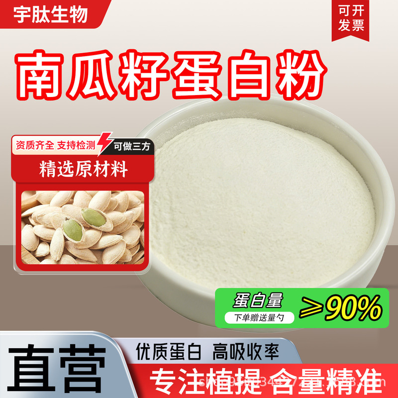 Pumpkin Seed Protein Powder 90% High Purity Pumpkin Seed Extract Food Grade Plant Protein Raw Material Strength Factory