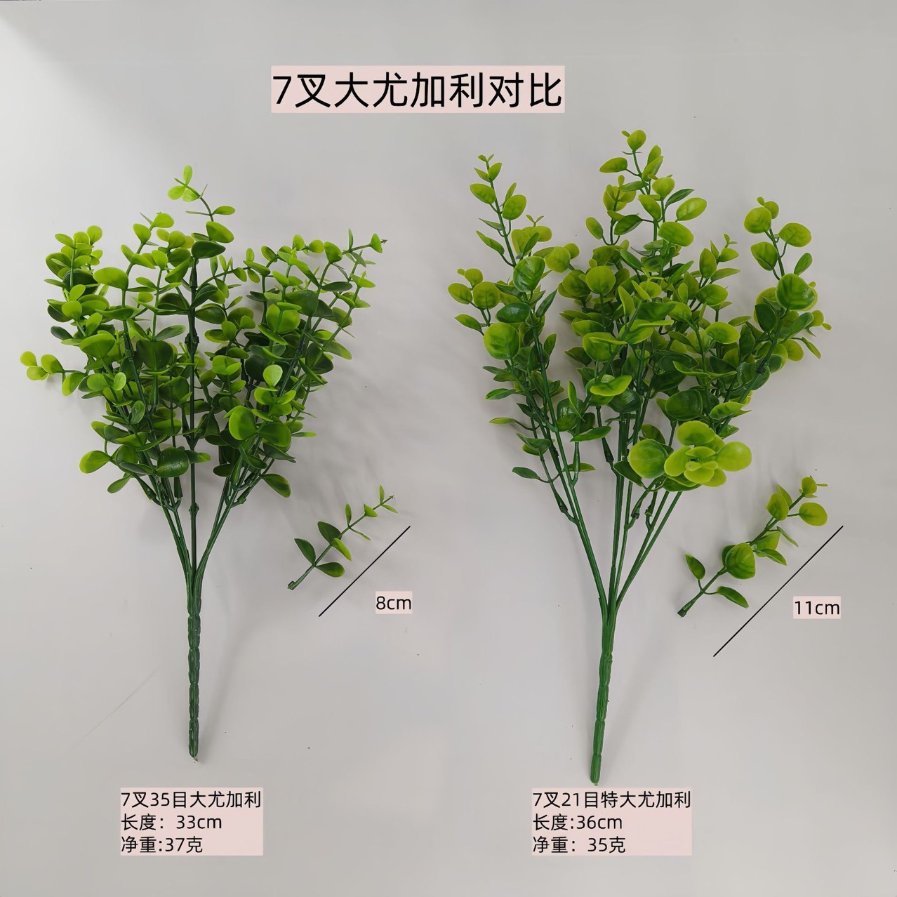 유칼립투스 시뮬레이션 식물 도매 플라스틱 잔디 배경 벽 장식 꽃 분재 원예 꽃꽂이 녹색 식물 도매