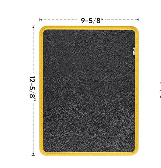 Tablero de cuero amarillo grande