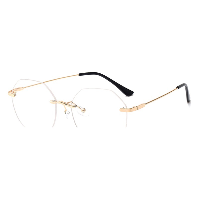 2020 nuevas gafas de sol sin marco para mujeres ins cara redonda Internet celebridad gafas de sol estrella Street shooting gafas moda gafas lisas