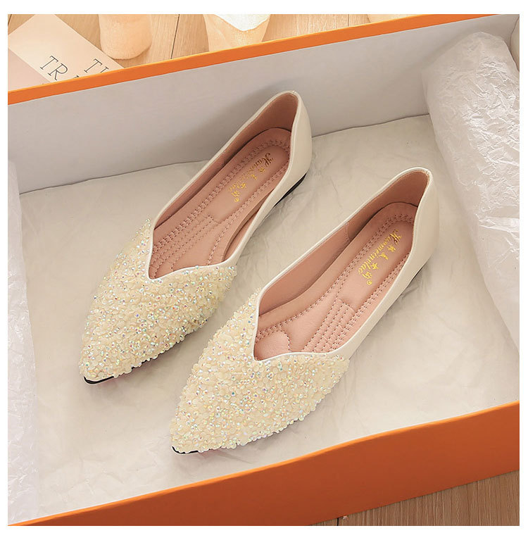 Women's Elegant Solid Color Point Toe Flats display picture 18
