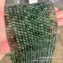 高仿绿幽灵水晶圆珠散珠diy饰品配件手链饰品配件半成品珠子批发