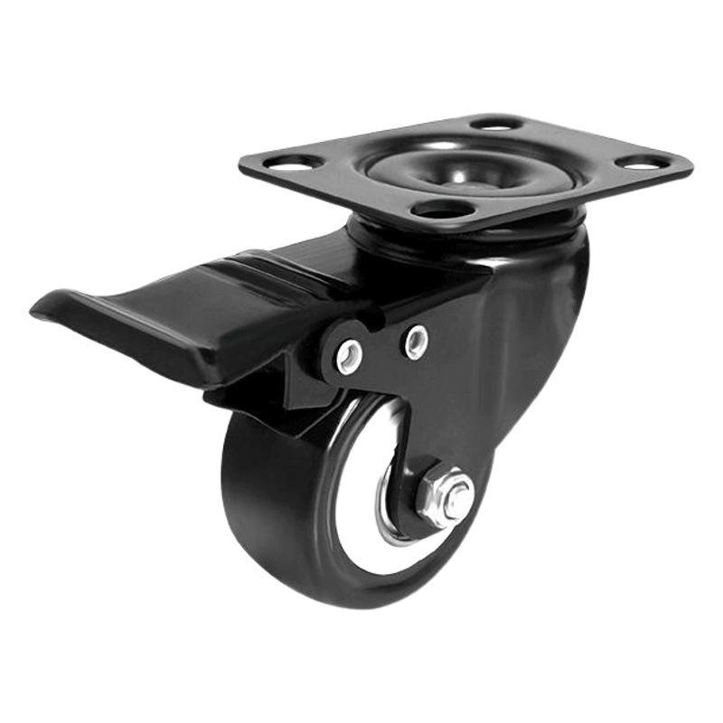 1,5-дюймовый 2-дюймовый 4-дюймовый 5-дюймовый двухосный Золотой Алмазный направленный ролик с тормозом, универсальный шкив для мебели из полиуретана и полиуретана с отключением звука